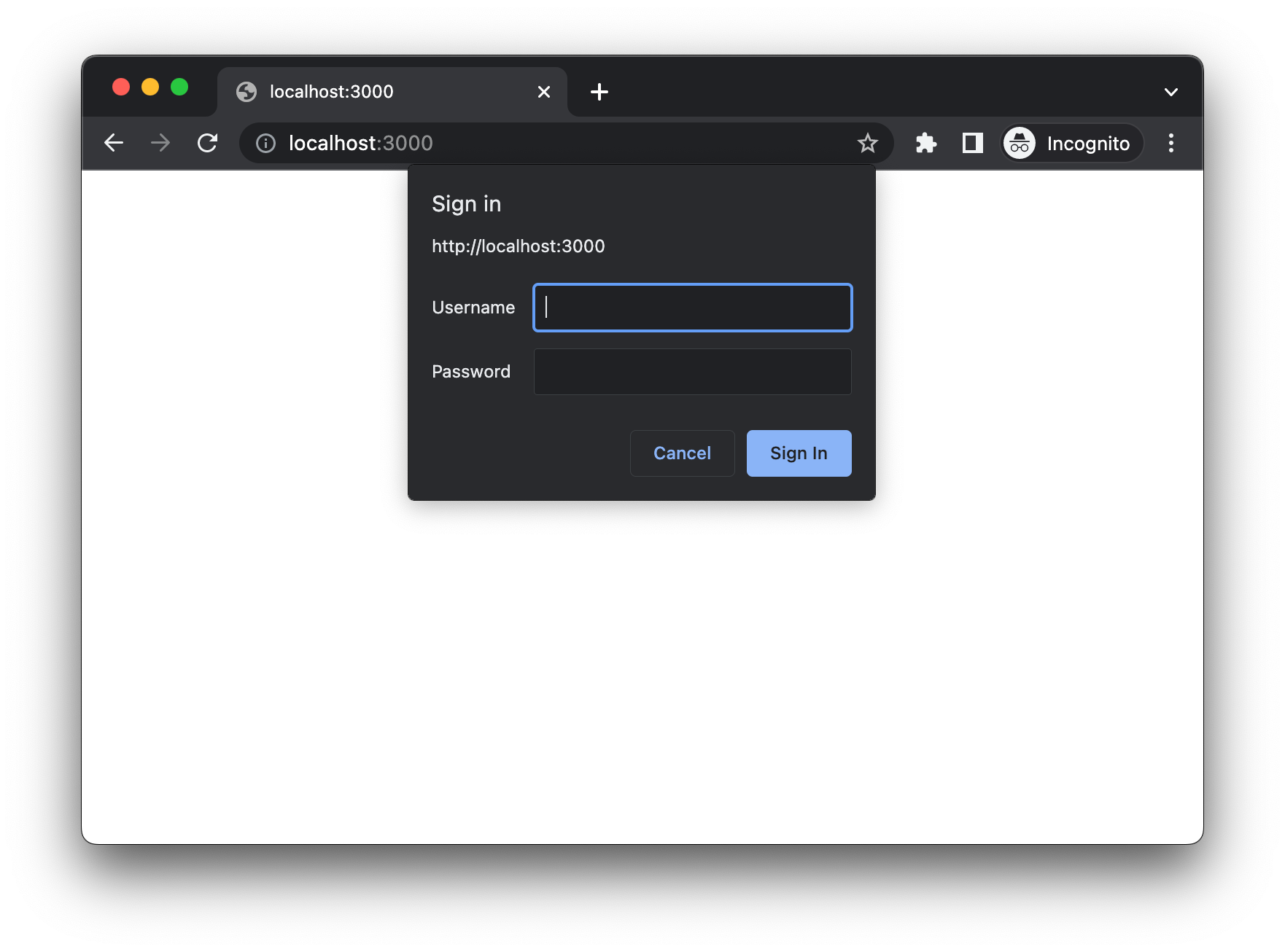 Chrome Basic Authentication